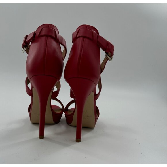 Polo Ralph Lauren Women's Red Strappy High Heel Sandals Size 36.5 - Picture 12 of 14
